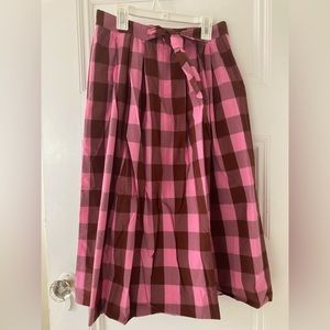 J.Crew Pink Plaid skirt NWT